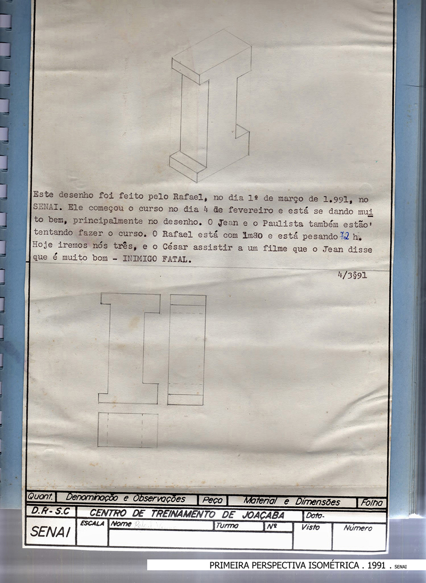 1991 . PRIMERA PERSPECTIVA ISOMÉTRICA