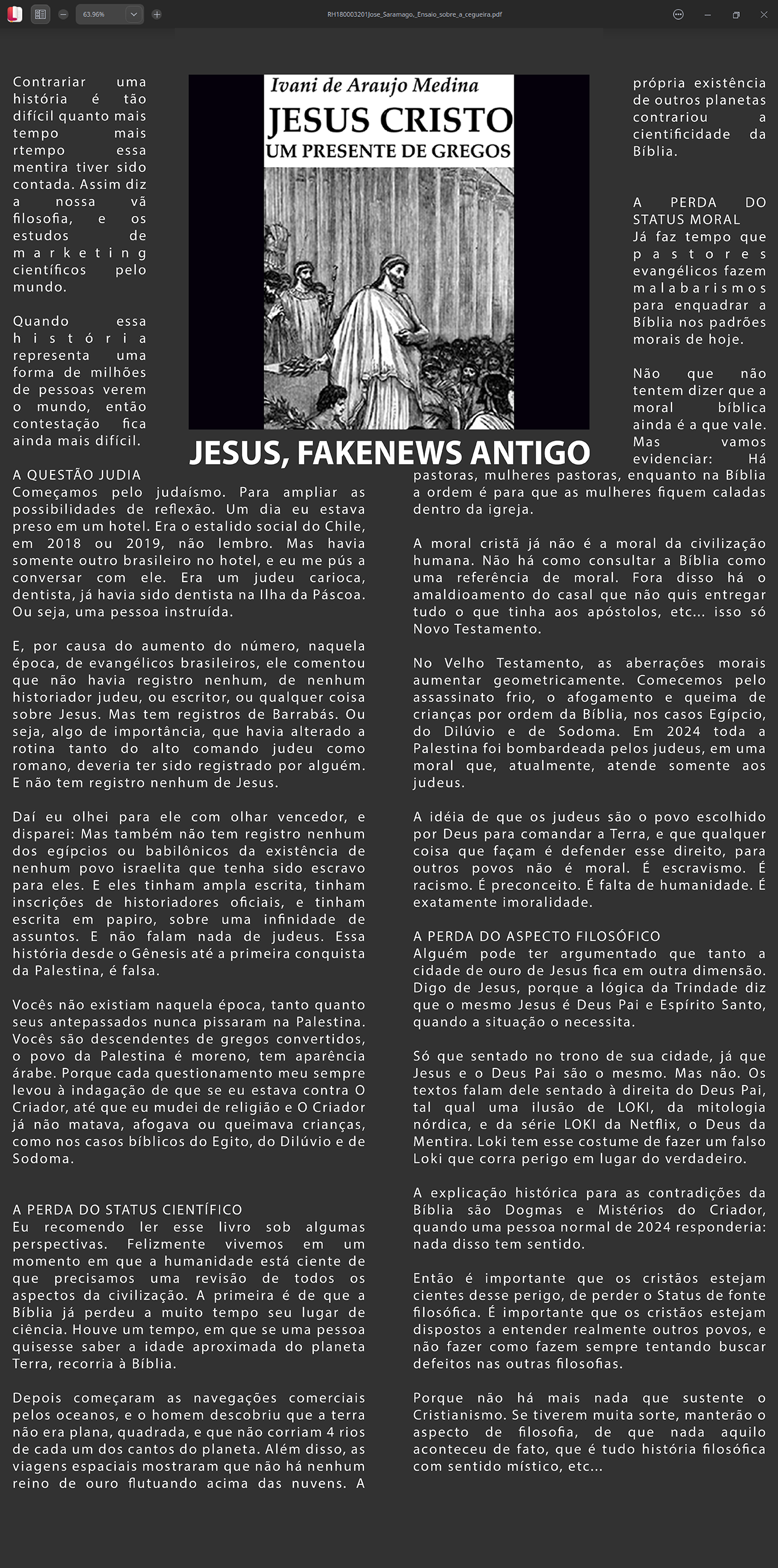 JESUS, REGALO DE GREGO